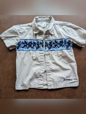 Vintage Boys Button Up Short Sleeve Shirt